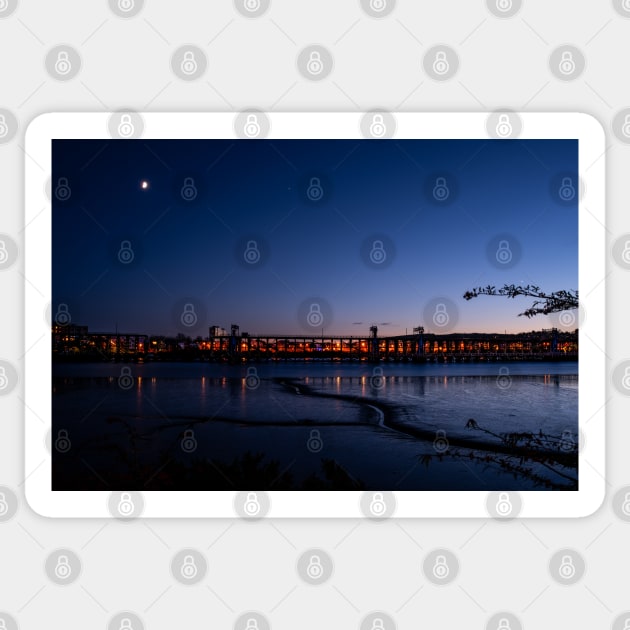 Blue-Hour Dunston Staiths Sticker by axp7884